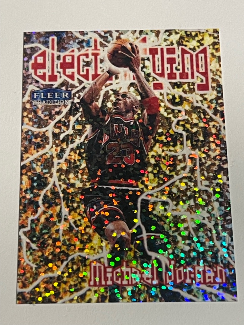 1998-99 Fleer Tradition Michael Jordan Electrifying REPRINT Card